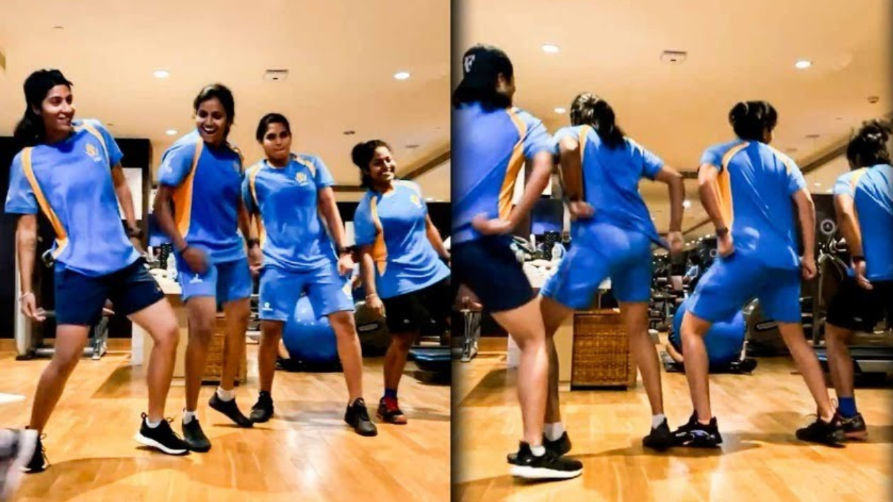 Indian women cricket team dancing vaathi coming viral 