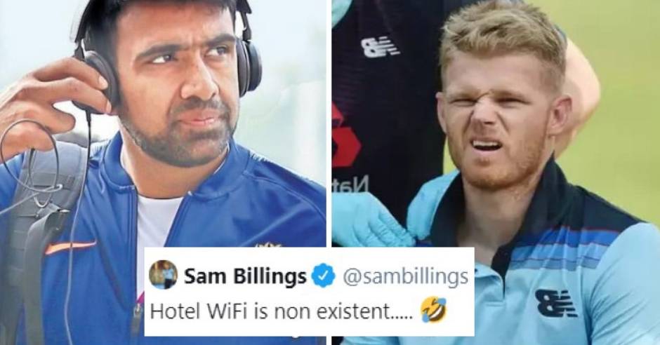 Ashwin hilarious reply to Sam Billings WiFi issue