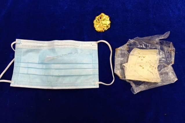 smuggled gold in a mask arrested at the Chennai airport
