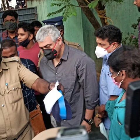 Pics of Thala Ajith and Shalini casting their votes for Tamil Nadu Assembly  Election 2021 are
