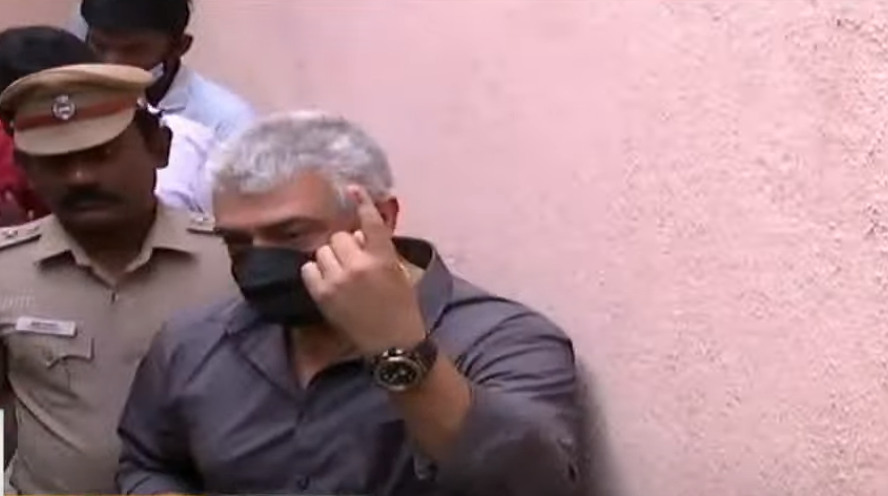 Pics of Thala Ajith and Shalini casting their votes for Tamil Nadu Assembly Election 2021 are going viral