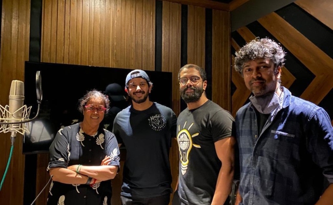 Dulquer Salmaan sings for Hey Sinamika first time in Tamil