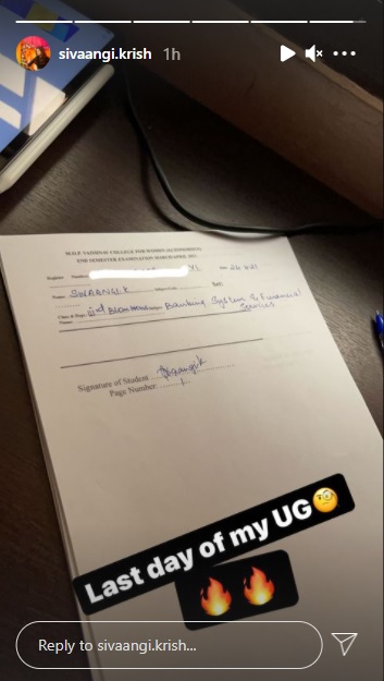 After Cook with Comali, Sivaangi shares an emotional personal moment of her life