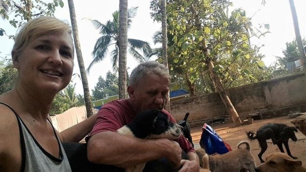 london couple came to Kerala stayed care street dogs
