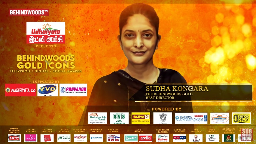 Soorarai Pottru director Sudha Kongara reveals an unknown secret about Suriya; viral video at Behindwoods Gold Icons