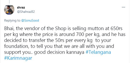 Sonu Sood reacts to mutton shop named after him