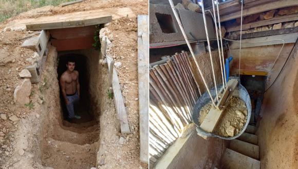 Spanish boy created cave hide fighting with his parents