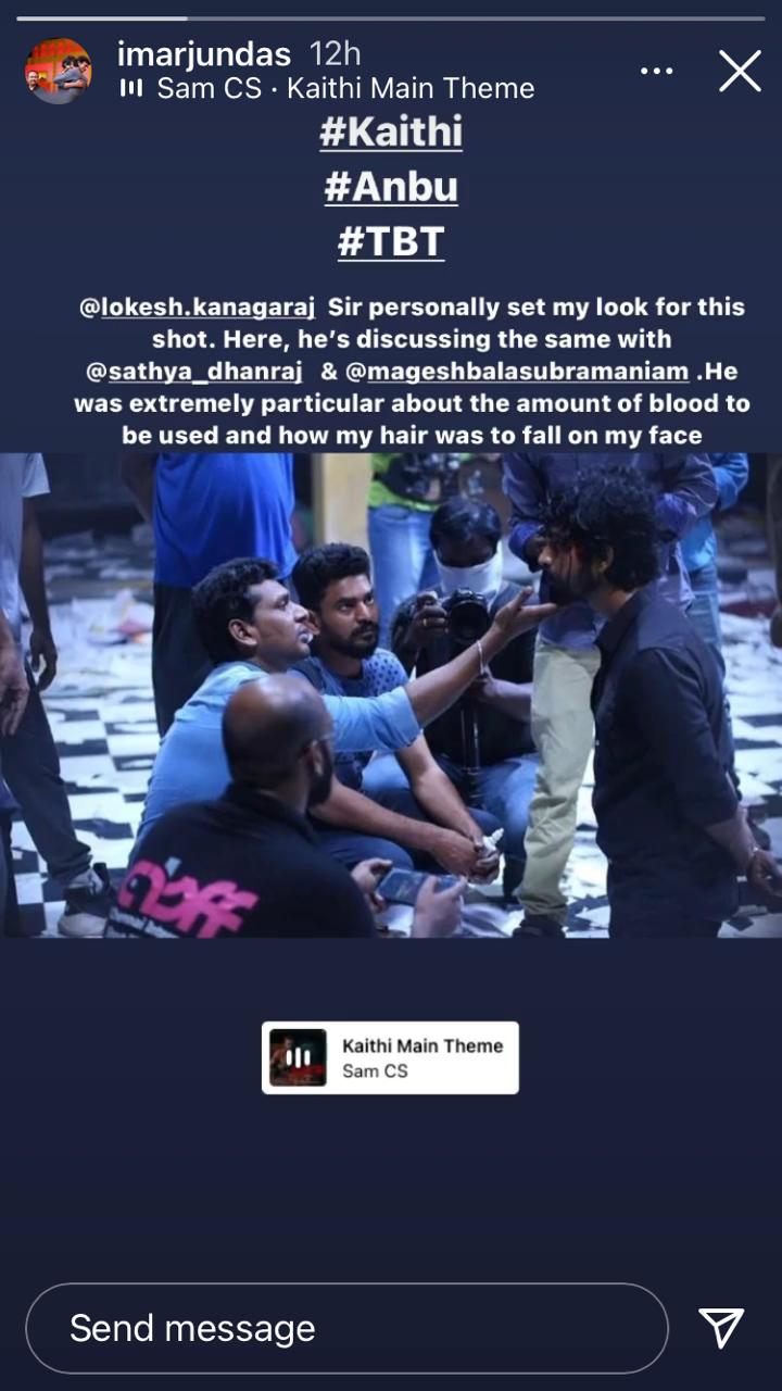 Arjun Das reveals a SECRET this shot in Kaithi movie about Lokesh Kanagaraj