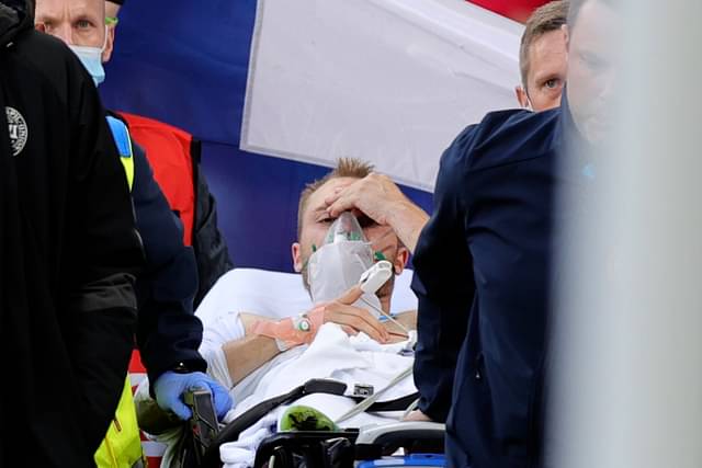 Christian Eriksen fainted during Euro 2020 football