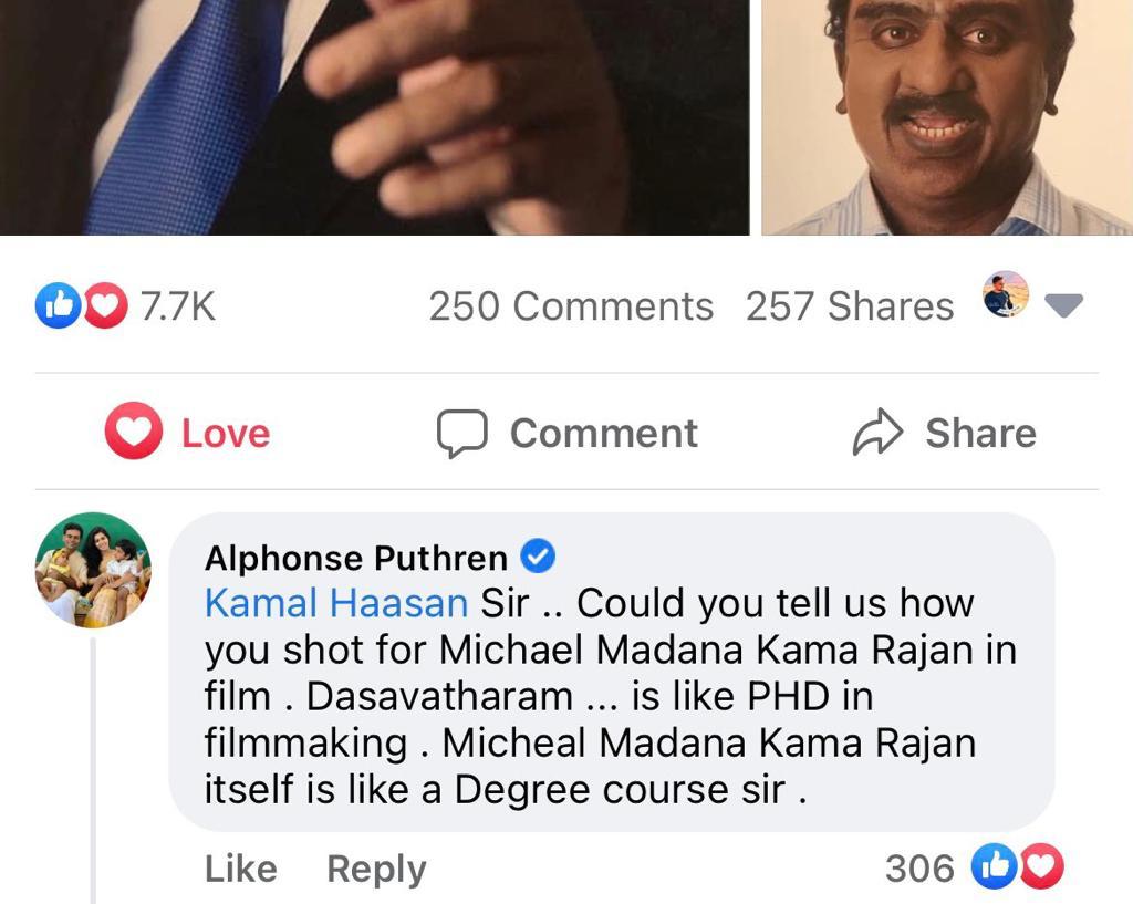 Alphonse Puthren's request to Kamal Haasan wins hearts - VIRAL statement
