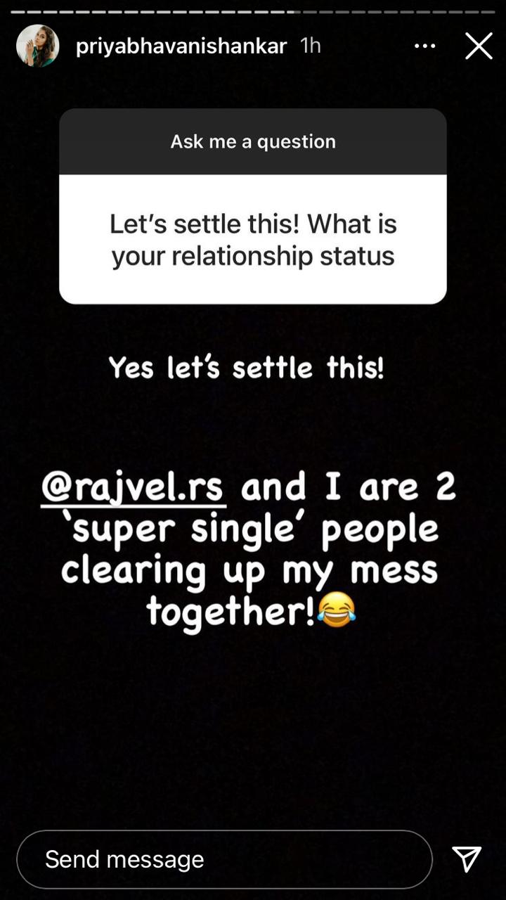 Priya Bhavani Shankar open talk about relationship and marriage