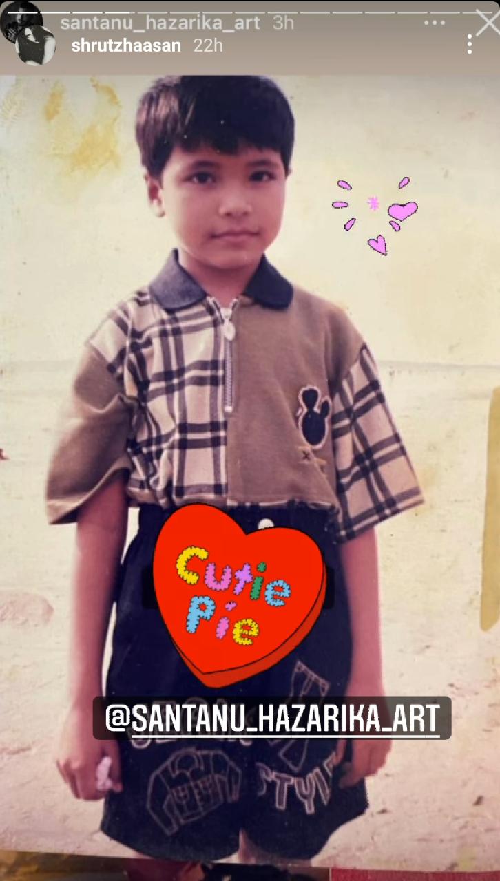 Shruti Haasan shares childhood picture of her 'cutie pie'; calls him 'Baby Hottie'