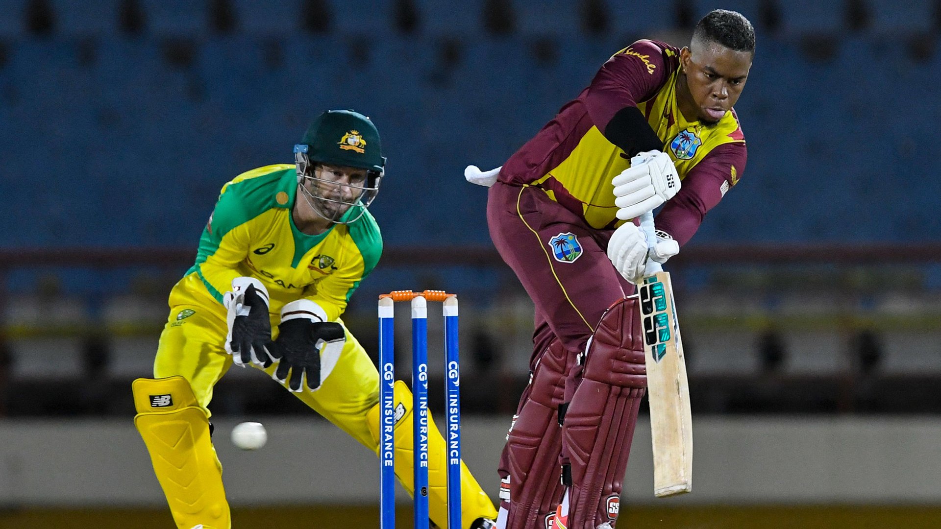 Bravo smashed one-handed six during WI vs AUS 2nd T20I