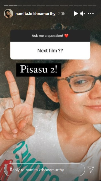 My next project is Pisasu 2 - Popular Tamil actress reveals
