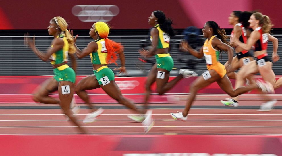 Jamaica swept the women's 100m at Tokyo Olympics 2020