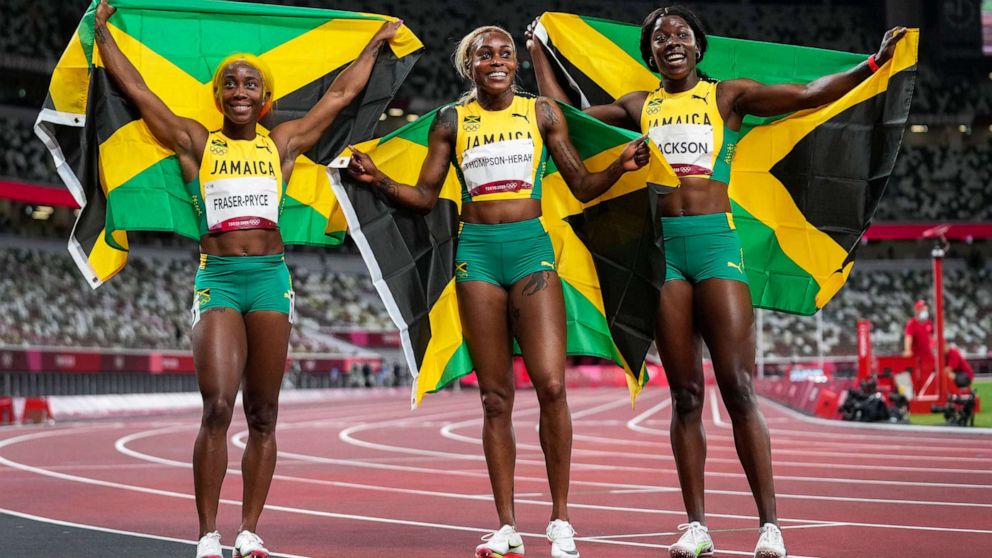 Jamaica swept the women's 100m at Tokyo Olympics 2020