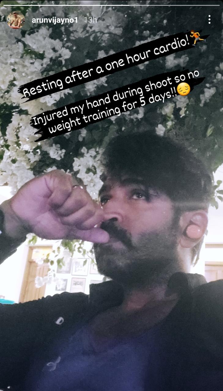 "Injured my hand...": Arun Vijay's update from his latest shoot leaves fans worried