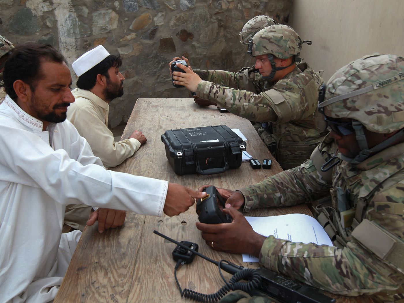 Talibans are captured the US military's biometric devices