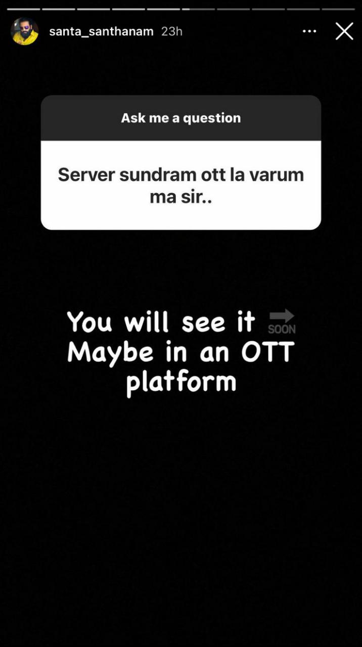 Ready and set: Santhanam's long-delayed movie set for OTT release? Here's what the actor has to say