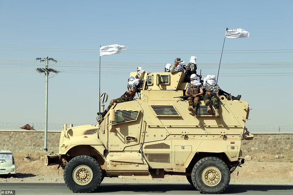 taliban show off us made armoured vehicles victory parade