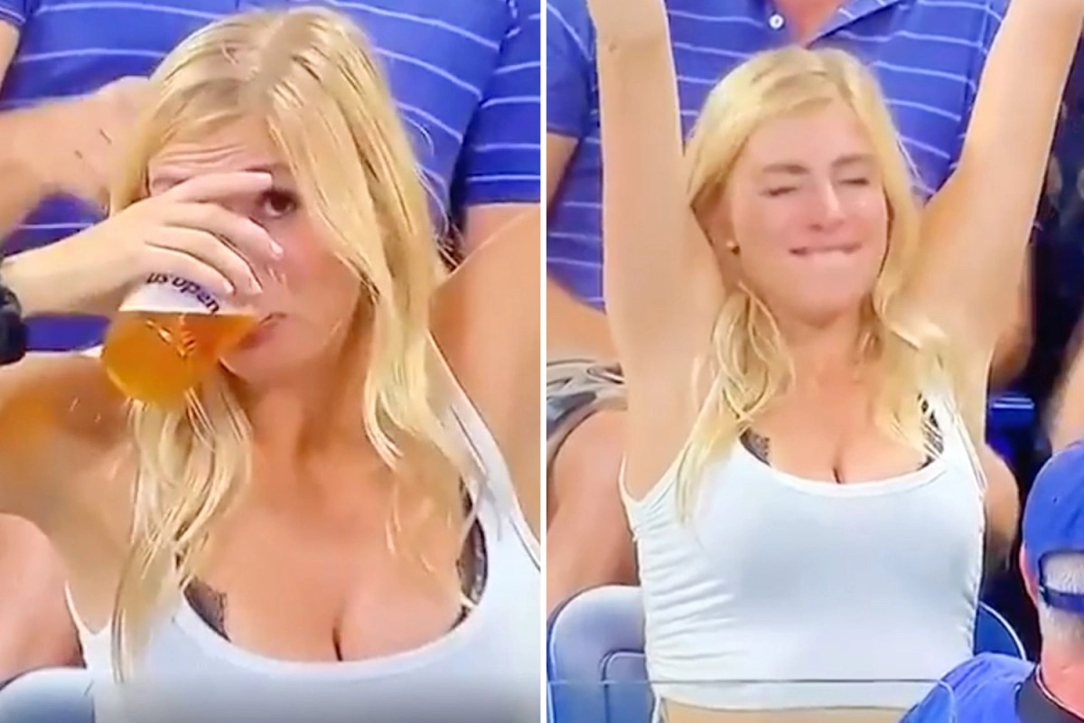 US Open girl chugs beers to become the viral hero