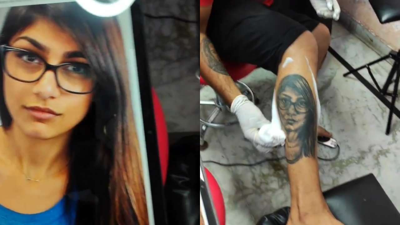 Video : Indian Fan Gets Mia Khalifa's Face Tattooed On Leg