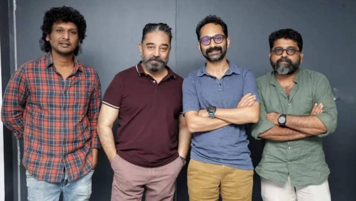 Major update from Kamal Haasan, Vijay Sethupathi, Fahadh Faasil’s VIKRAM arrives in style; viral pics ft Lokesh Kanagaraj