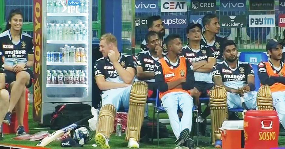 RCB Kyle Jamieson smiling pic in the dugout goes viral