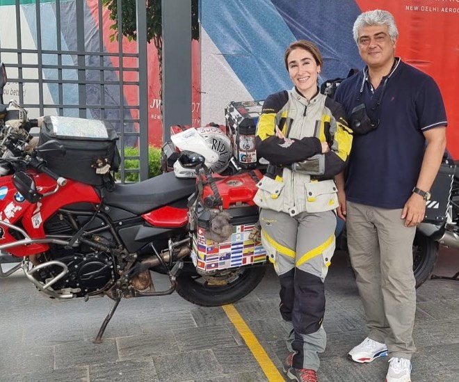 Thala Ajith gets ready for WORLD TOUR? Famous female biker Maral Yazarloo shares EXCLUSIVE pics