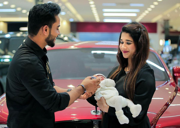 Indian husband living in Dubai presents Rolls Royce to wife