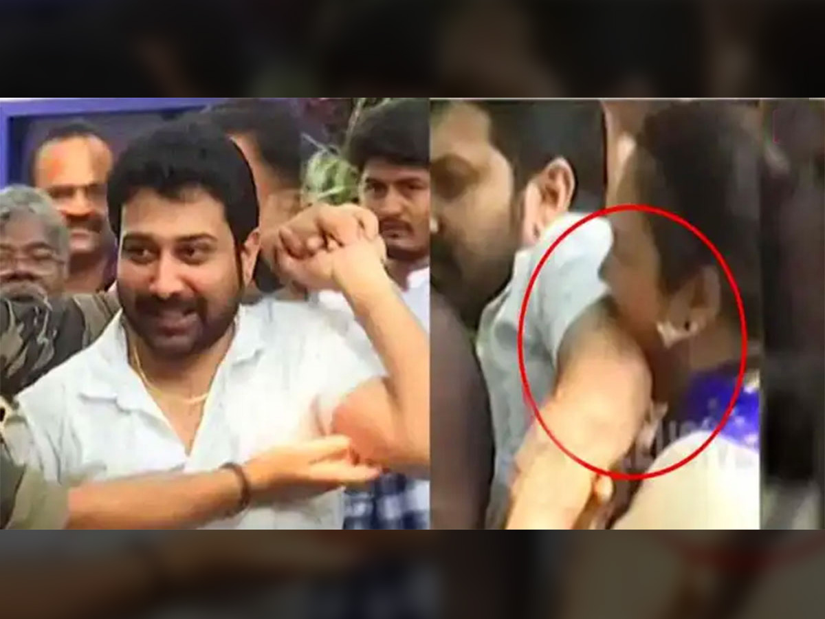 Unbelievable! Popular actress bites actor's hand in public; viral video ft Hema, Siva Balaji