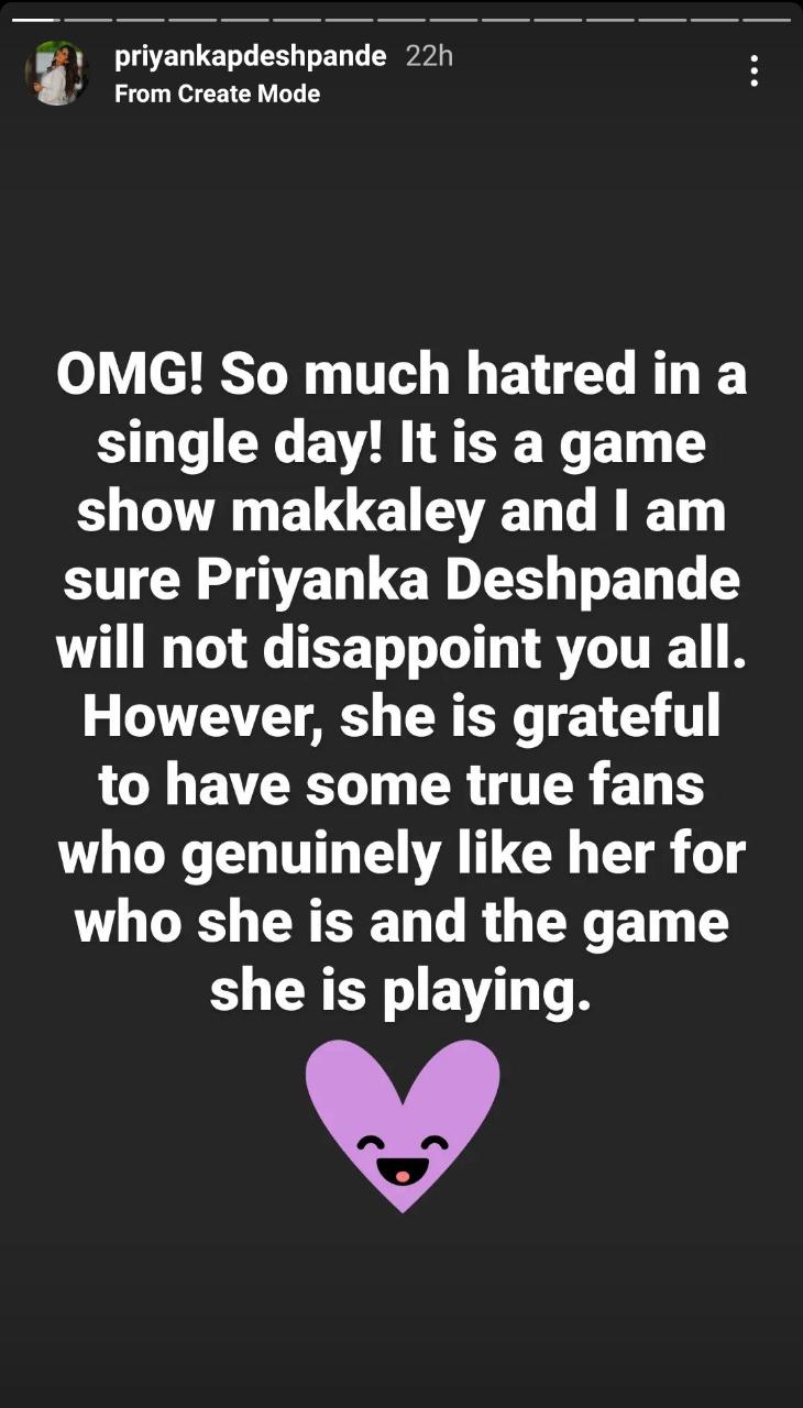 "OMG! So much hatred in a single day...": Priyanka's admin reacts strongly after 'this' incident at BB5 house