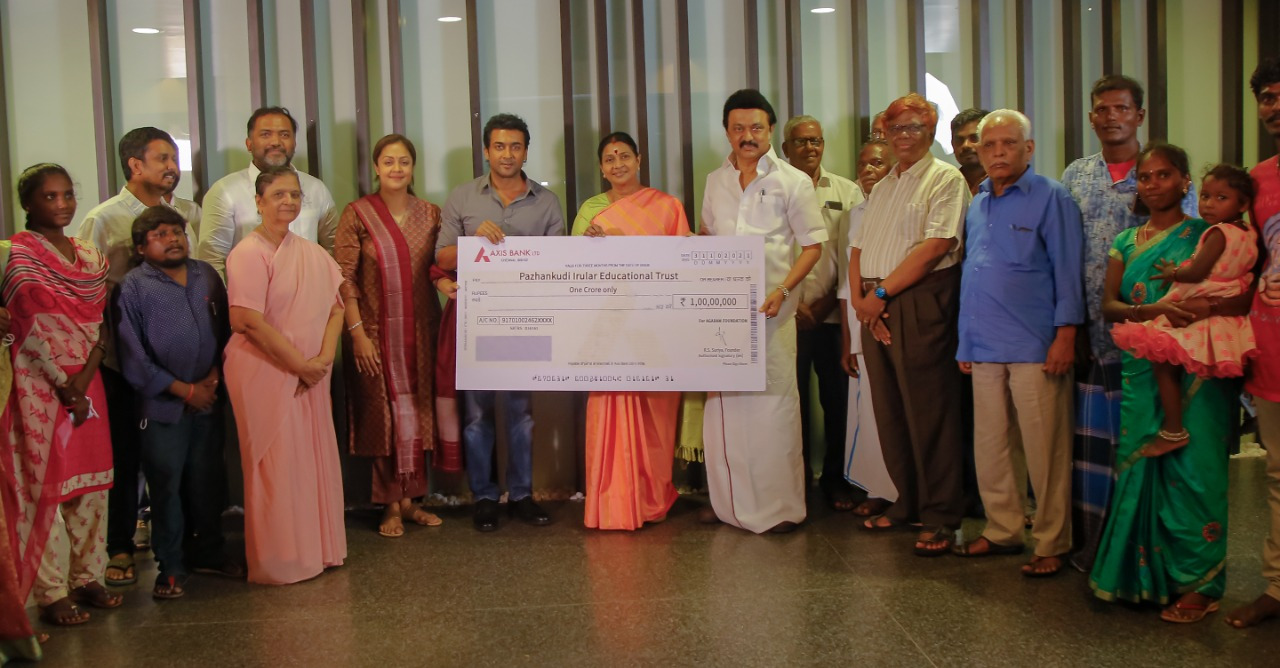 Suriya donates fund to CM MK Stalin Jai Bhim connect