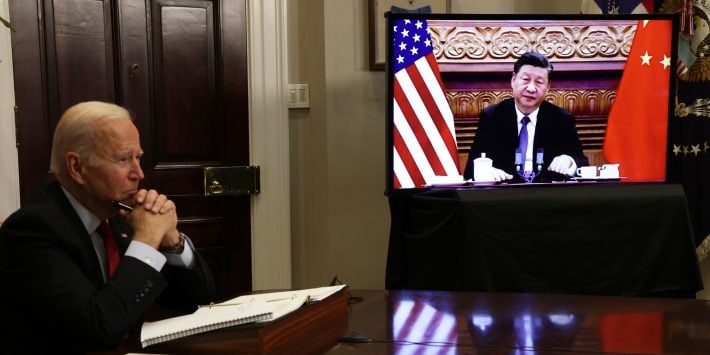 Meeting with Joe Biden and Xi Jinping via video chat