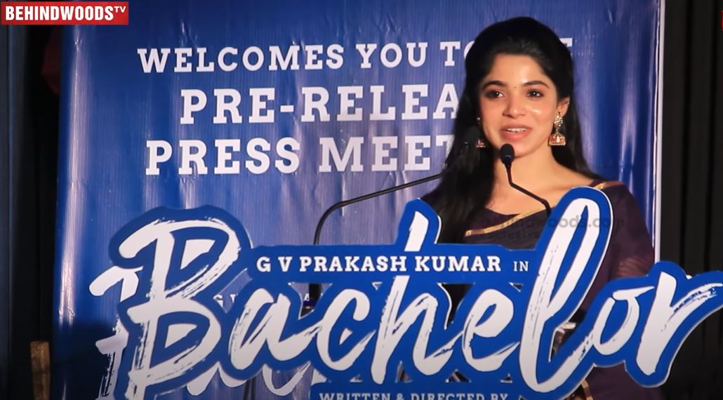 bachelor movie heroine Divya Bharathi cried press meet video