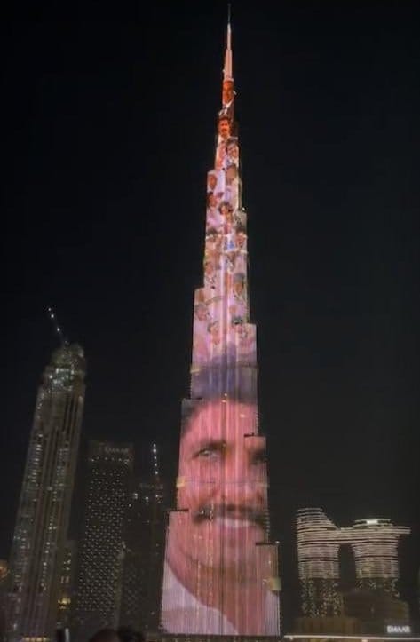 Ranveer Singh Deepika Padukone 83 film Promotion at Burj Khalifa