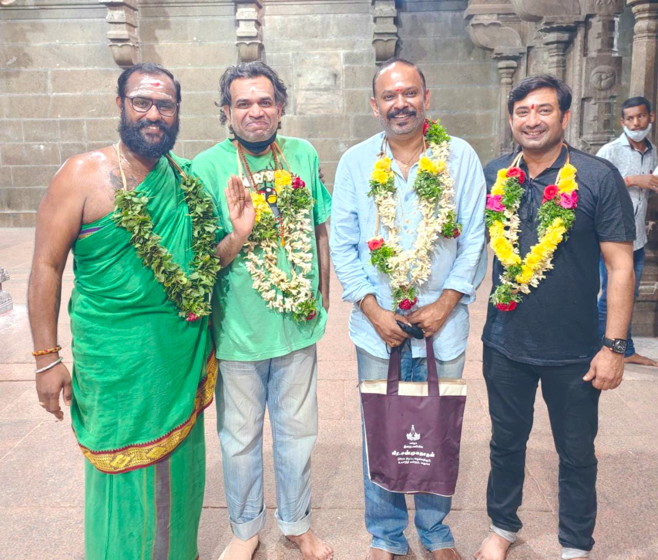 Venkat Prabhu and Premji visited their native