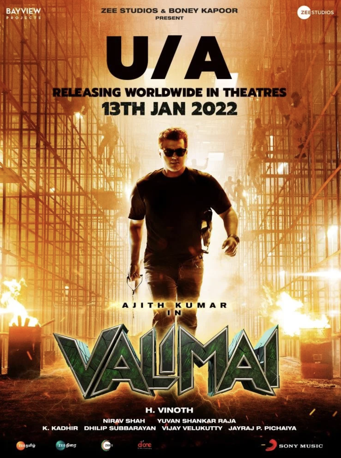 Actor Ajith kumar valimai movie album out today 