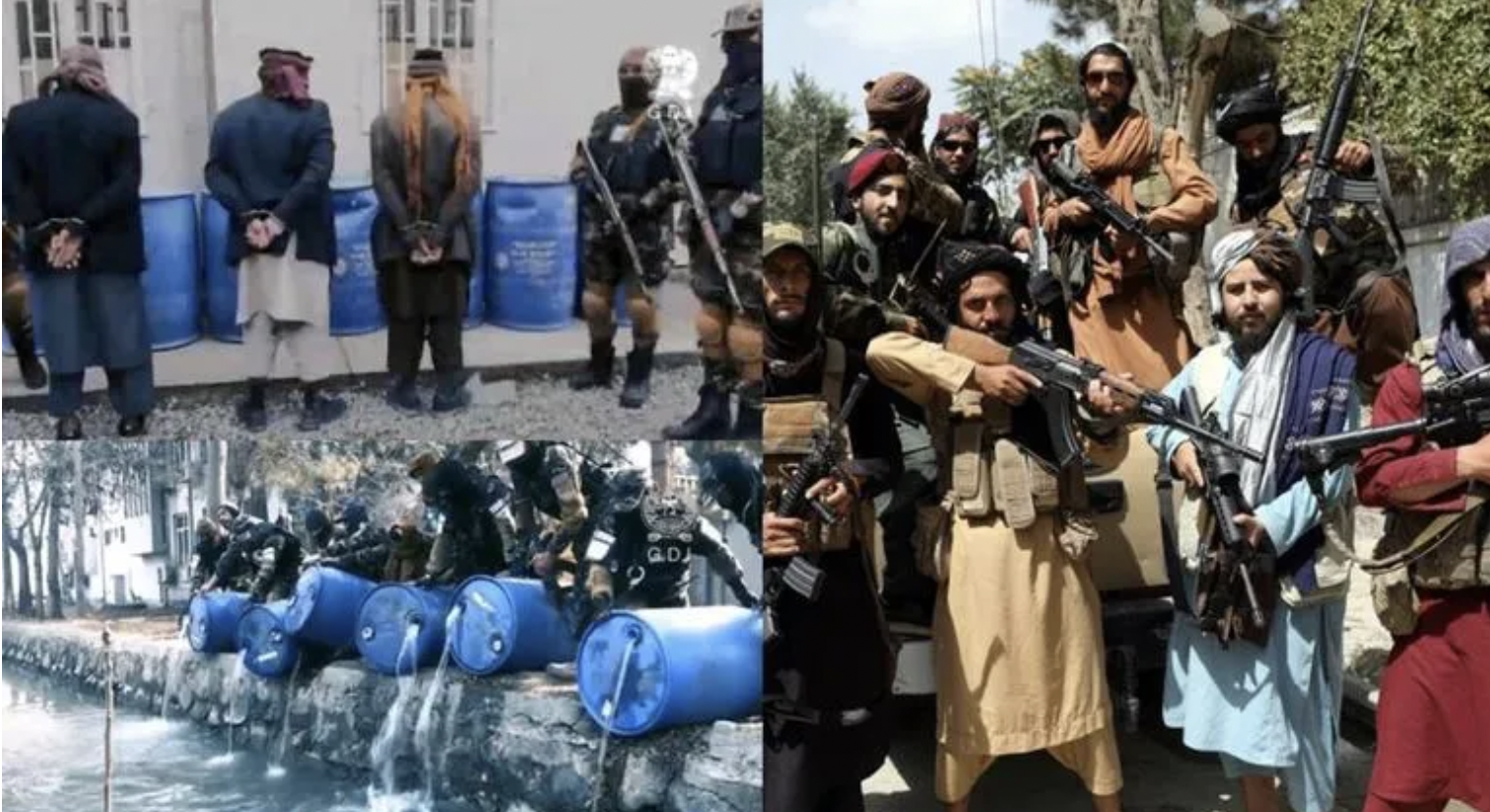 3,000 litres of alcohol were poured into kabul canal by talibans