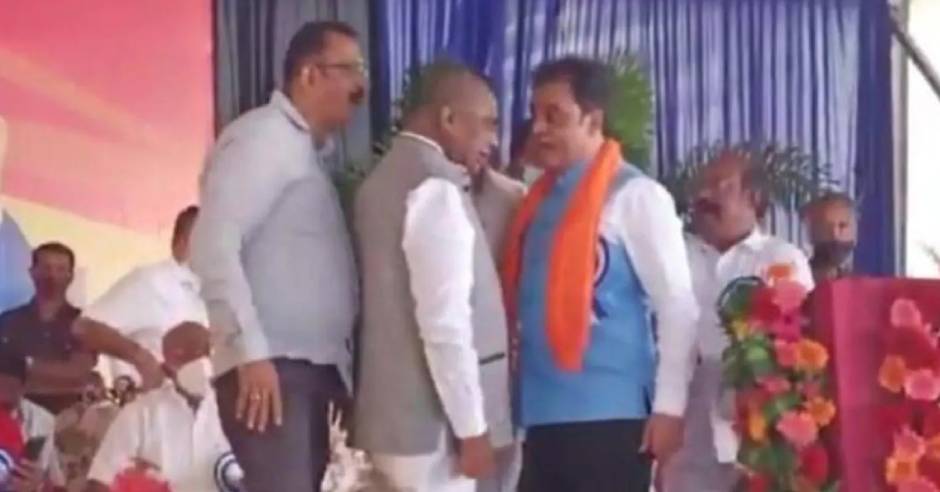 BJP Minister, Congress MP clash on stage in Karnataka CM’s presence