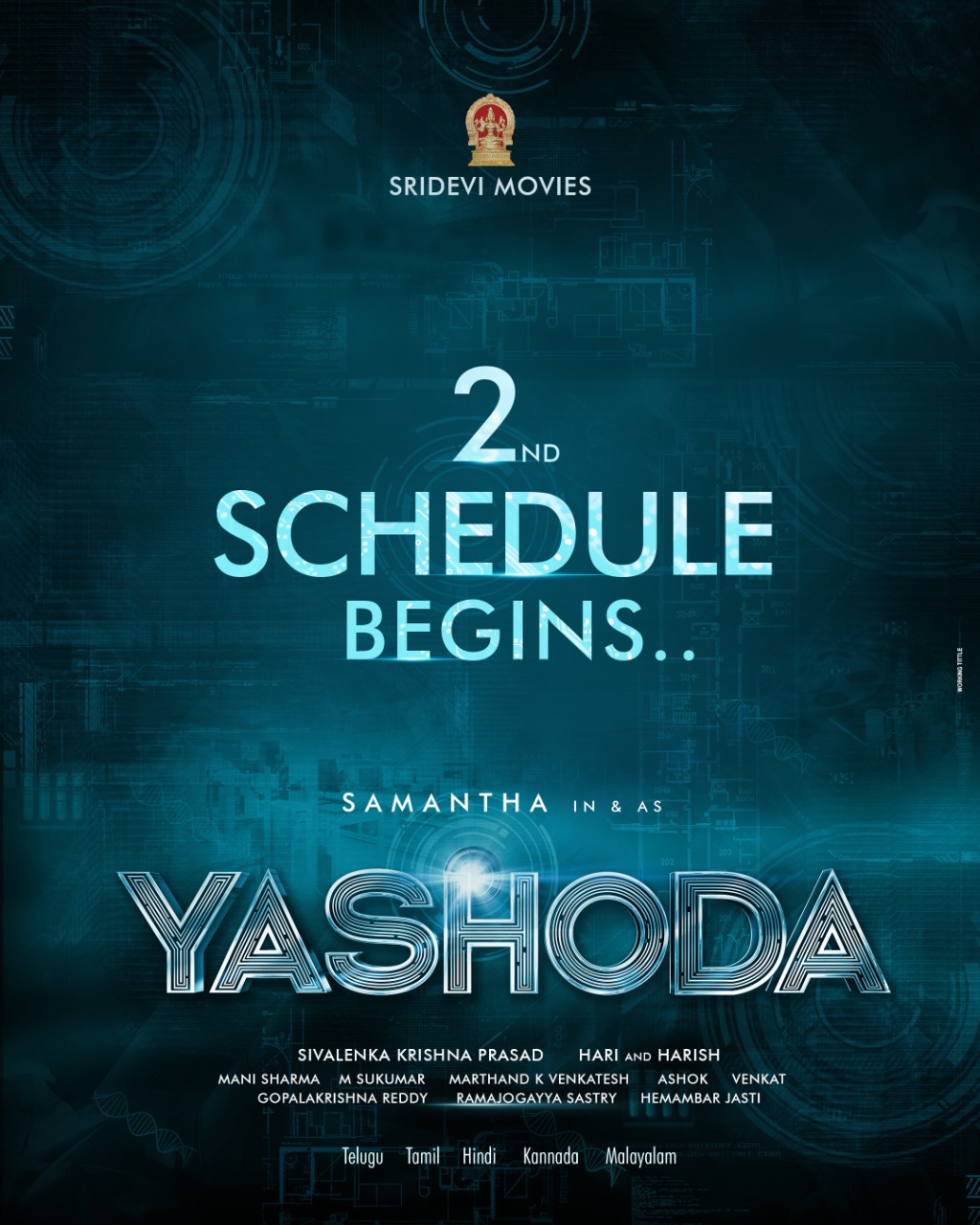 Samantha thriller Yashoda team heads to 2nd schedule
