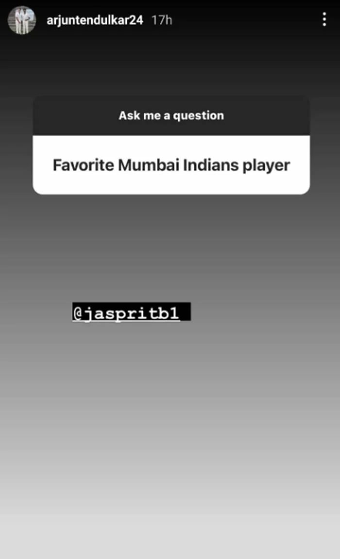 Arjun Tendulkar about Mumbai Indians Jasprit Bumrah