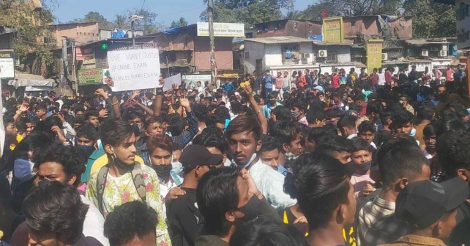 Students protest near minister house want online exams