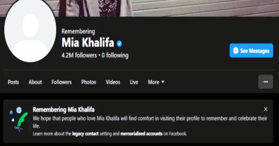 Mia Khalifa reacts to death rumours with hilarious post