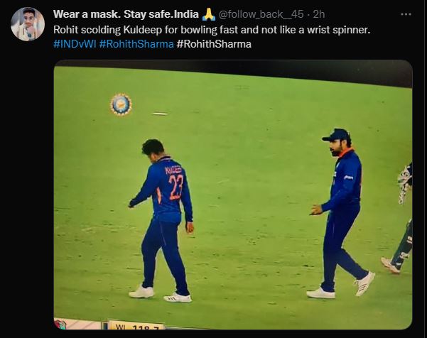 Rohit sharma once again frustrated by indian bowler