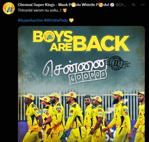 csk criticized for ipl auction players replies in theri style