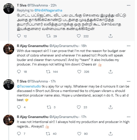Vikram's Cobra director Ajay Gnanamuthu breaks silence on film's budget controversy ft T Siva