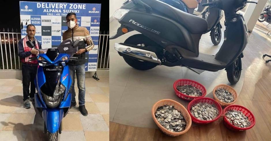 Man buys scooter with sack full of savings in coins