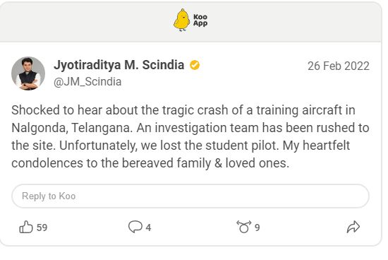 Trainee Pilot Dies In Telangana Plane Crash – Picture surface