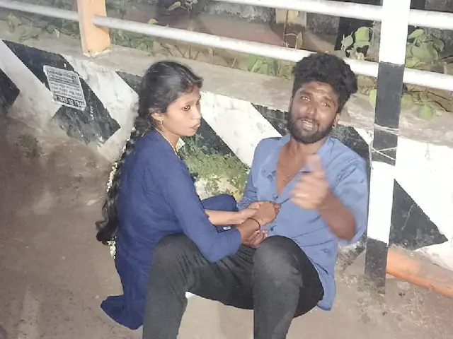 coimbatore married love couple starts to cry in road public saved